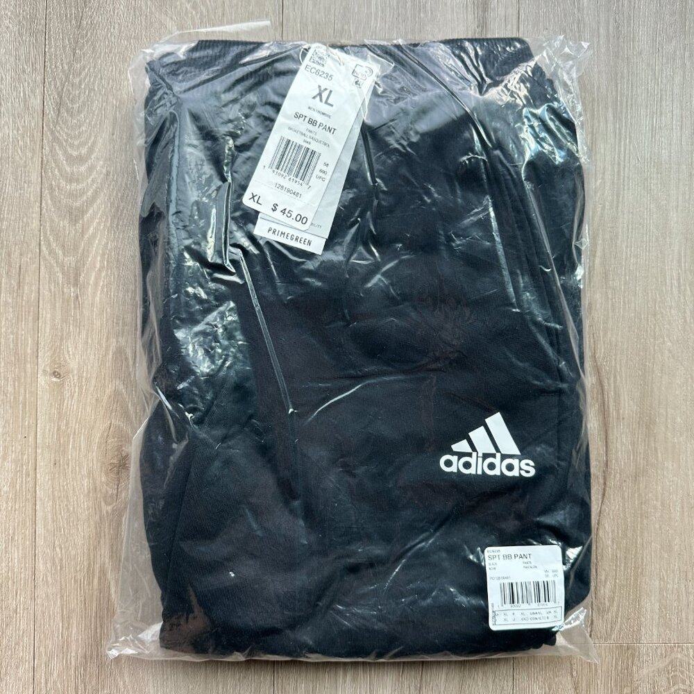 NWT adidas Sport Basketball Pants - Black / White - Size XL